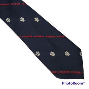 Vintage Superba University of Indiana Hoosiers blue white logo tie